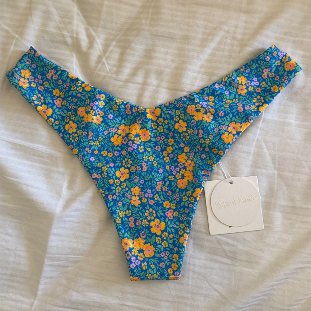 Kulani Kinis cheeky V bikini bottom ocean potion NWT MEDIUM - Picture 3 of 9